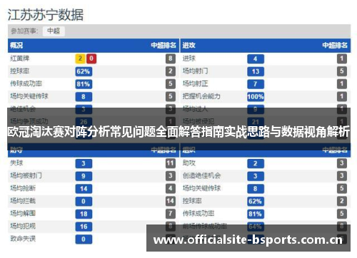 欧冠淘汰赛对阵分析常见问题全面解答指南实战思路与数据视角解析